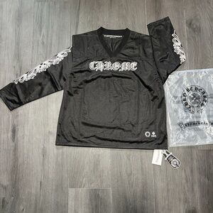 Chrome Hearts Black V-Neck Mesh Shirt